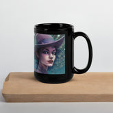 Close-up of Urban Retreat Beyond Style Black Glossy Mug handle.